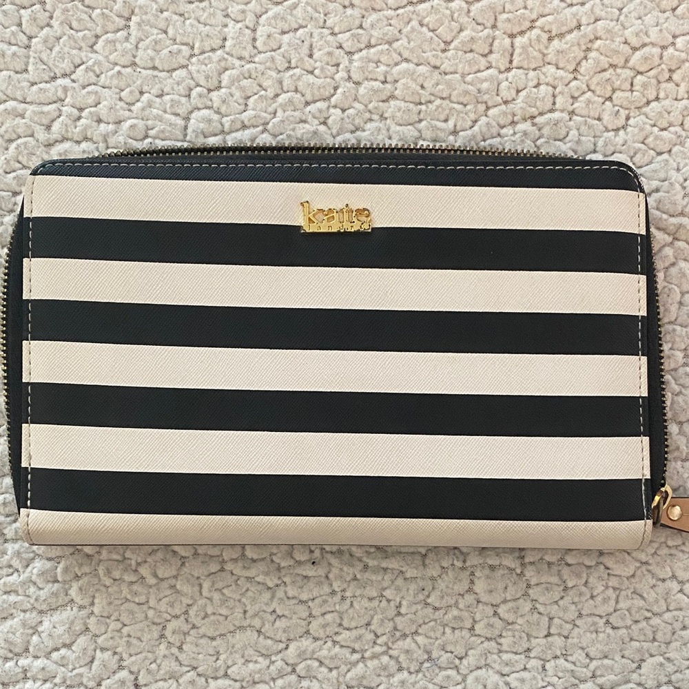 Kate Landry striped clutch